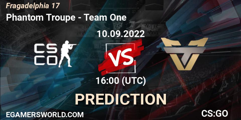Phantom Troupe vs Team One: Betting TIp, Match Prediction. 10.09.22. CS2 (CS:GO), Fragadelphia 17