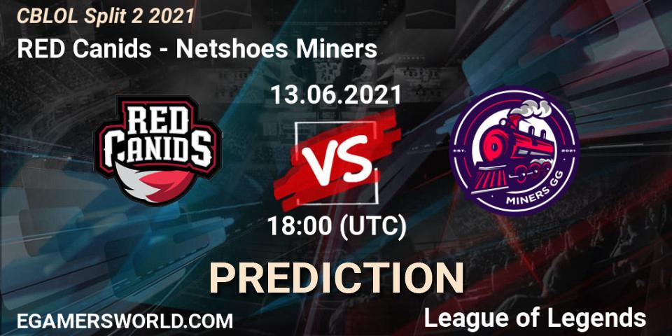 RED Canids vs Netshoes Miners: Betting TIp, Match Prediction. 13.06.2021 at 18:00. LoL, CBLOL Split 2 2021