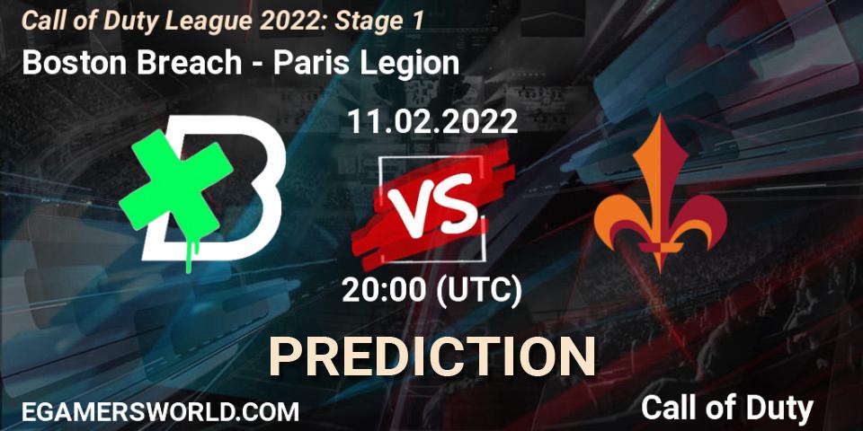 Boston Breach vs Paris Legion: Betting TIp, Match Prediction. 11.02.2022 at 20:00. Call of Duty, Call of Duty League 2022: Stage 1
