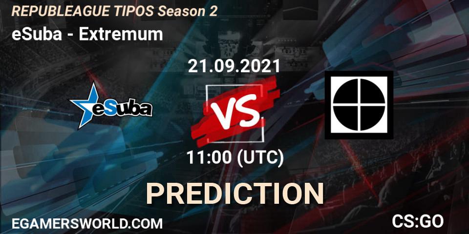 eSuba vs Extremum: Betting TIp, Match Prediction. 21.09.21. CS2 (CS:GO), REPUBLEAGUE Season 2