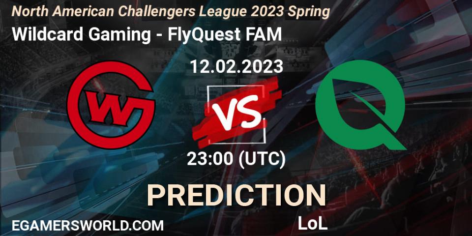 Wildcard Gaming vs FlyQuest FAM: Betting TIp, Match Prediction. 12.02.23. LoL, NACL 2023 Spring - Group Stage