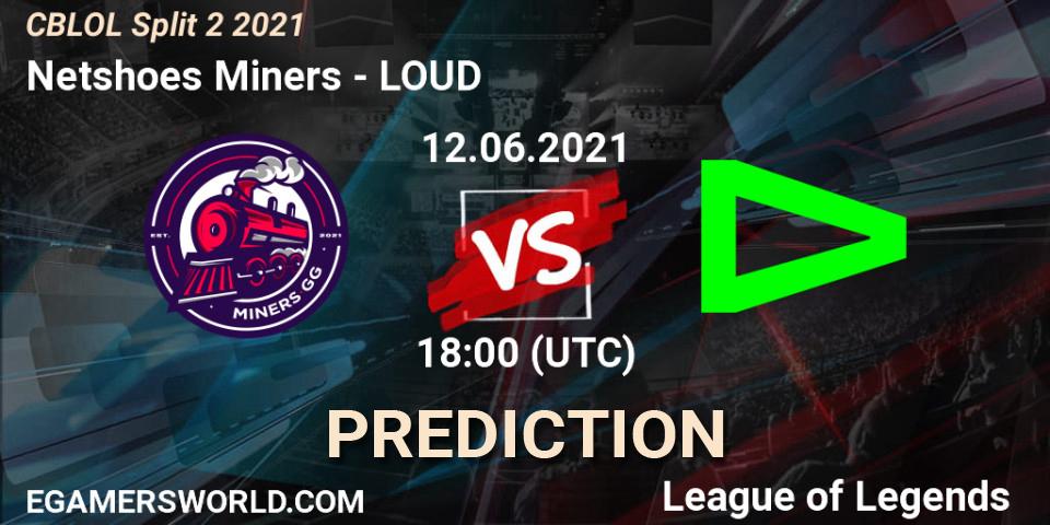 Netshoes Miners vs LOUD: Betting TIp, Match Prediction. 12.06.2021 at 18:00. LoL, CBLOL Split 2 2021