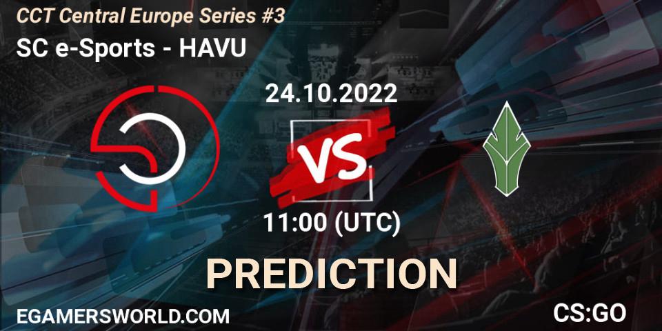 SC e-Sports vs HAVU: Betting TIp, Match Prediction. 24.10.2022 at 11:30. Counter-Strike (CS2), CCT Central Europe Series #3