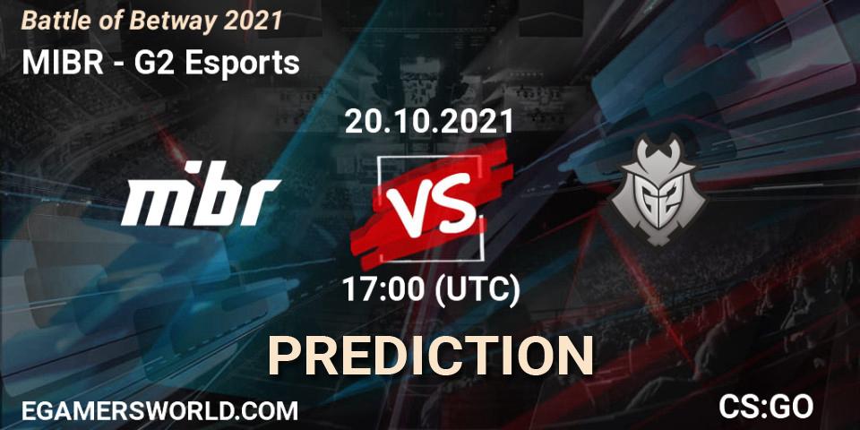 MIBR vs G2 Esports: Betting TIp, Match Prediction. 20.10.21. CS2 (CS:GO), Battle of Betway 2021