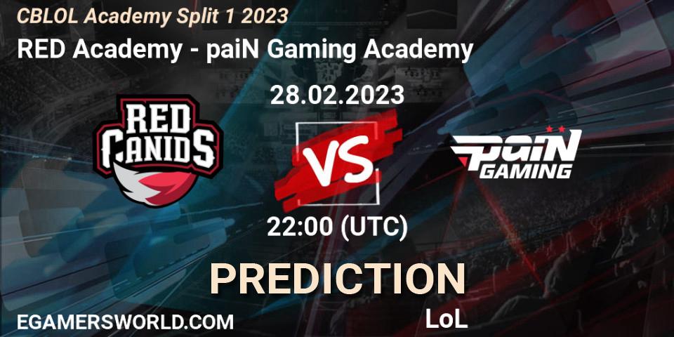 RED Academy vs paiN Gaming Academy: Betting TIp, Match Prediction. 28.02.2023 at 22:00. LoL, CBLOL Academy Split 1 2023