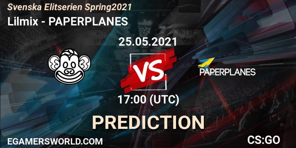 Lilmix vs PAPERPLANES: Betting TIp, Match Prediction. 25.05.21. CS2 (CS:GO), Svenska Elitserien Spring 2021