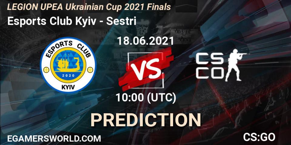 Esports Club Kyiv vs Sestri: Betting TIp, Match Prediction. 18.06.2021 at 10:00. Counter-Strike (CS2), LEGION UPEA Ukrainian Cup 2021 Finals