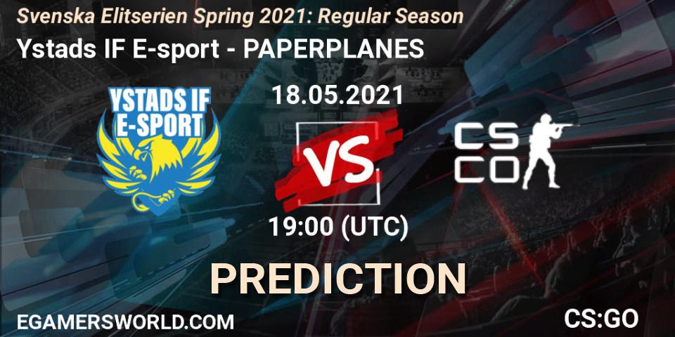 Ystads IF E-sport vs PAPERPLANES: Betting TIp, Match Prediction. 18.05.21. CS2 (CS:GO), Svenska Elitserien Spring 2021: Regular Season