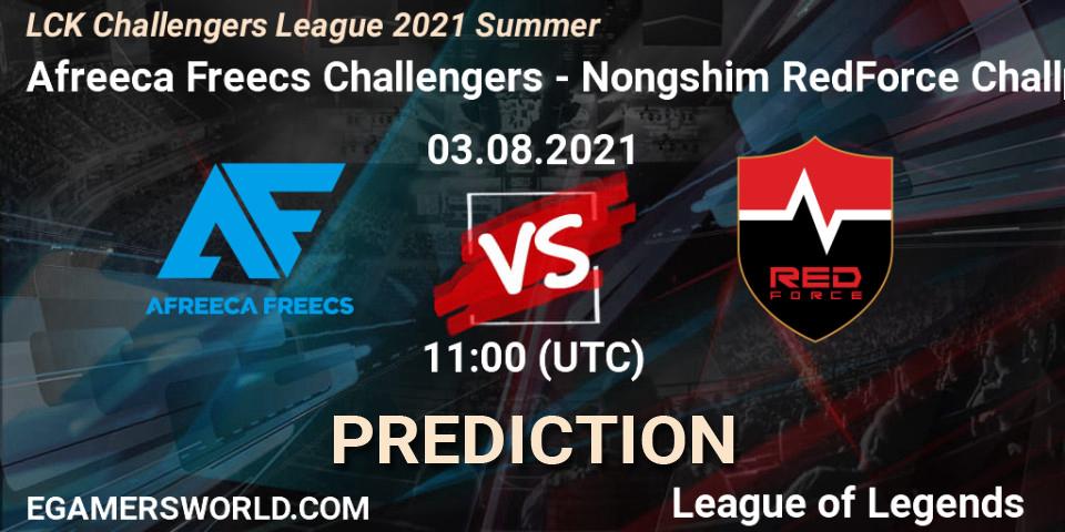 Afreeca Freecs Challengers vs Nongshim RedForce Challengers: Betting TIp, Match Prediction. 03.08.2021 at 10:55. LoL, LCK Challengers League 2021 Summer