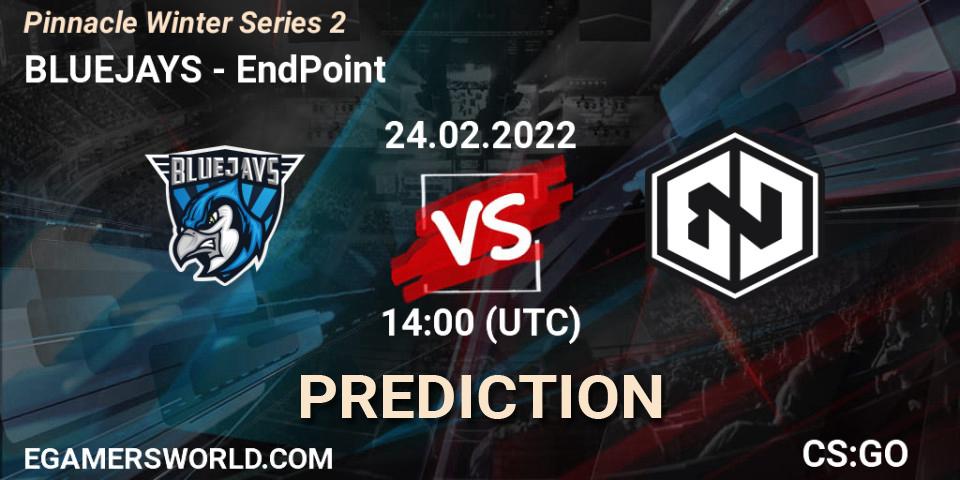 BLUEJAYS vs EndPoint: Betting TIp, Match Prediction. 24.02.2022 at 14:00. Counter-Strike (CS2), Pinnacle Winter Series 2