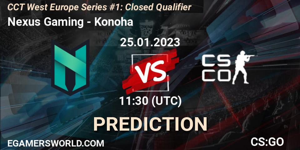 Nexus Gaming vs Konoha: Betting TIp, Match Prediction. 25.01.23. CS2 (CS:GO), CCT West Europe Series #1: Closed Qualifier