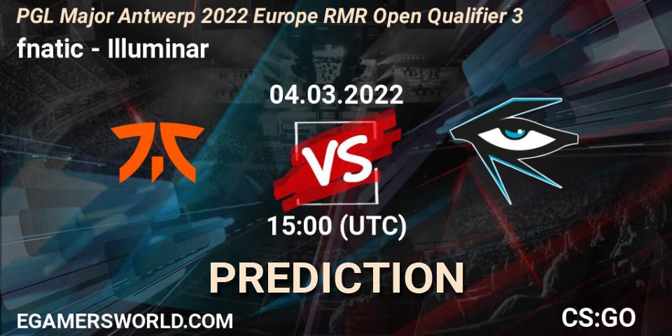 fnatic vs Illuminar: Betting TIp, Match Prediction. 04.03.22. CS2 (CS:GO), PGL Major Antwerp 2022 Europe RMR Open Qualifier 3