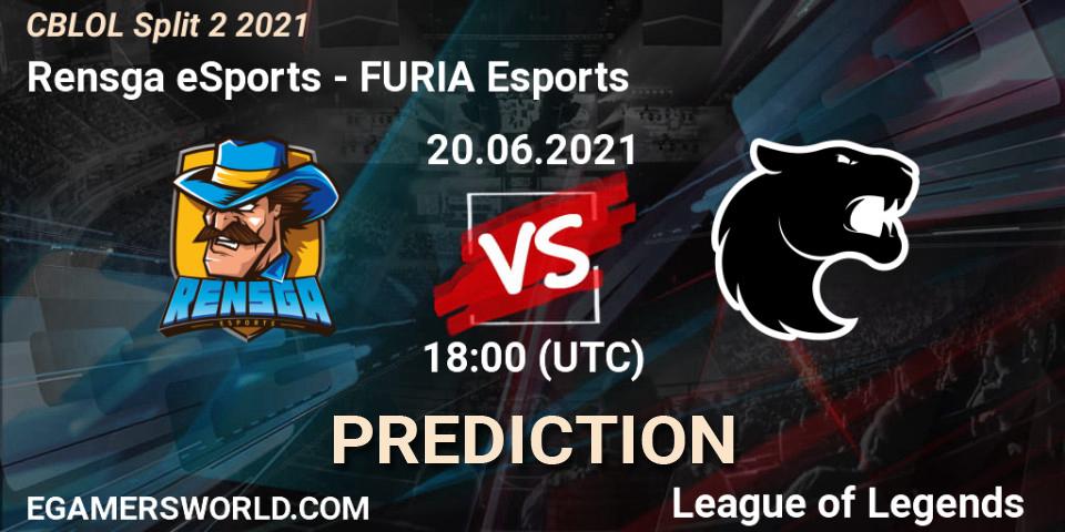 Rensga eSports vs FURIA Esports: Betting TIp, Match Prediction. 20.06.2021 at 17:00. LoL, CBLOL Split 2 2021
