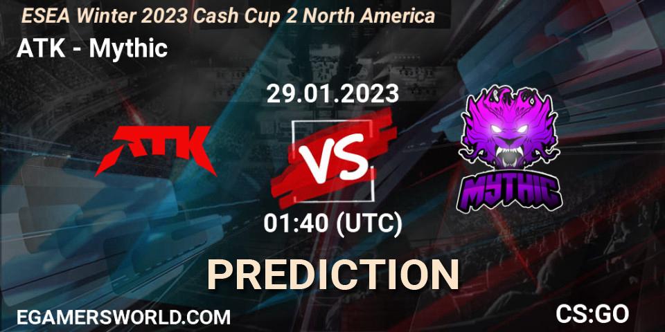 ATK vs Mythic: Betting TIp, Match Prediction. 29.01.23. CS2 (CS:GO), ESEA Cash Cup: North America - Winter 2023 #2