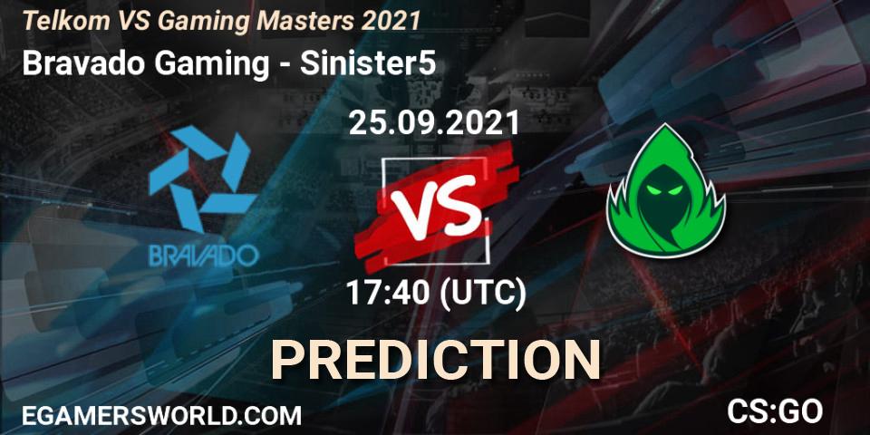 Bravado Gaming vs Sinister5: Betting TIp, Match Prediction. 25.09.21. CS2 (CS:GO), Telkom VS Gaming Masters 2021