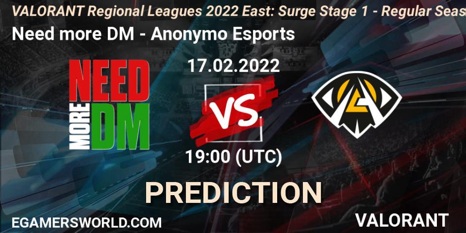 Gamerland vs Anonymo Esports: Betting TIp, Match Prediction. 17.02.2022 at 18:20. VALORANT, VALORANT Regional Leagues 2022 East: Surge Stage 1 - Regular Season
