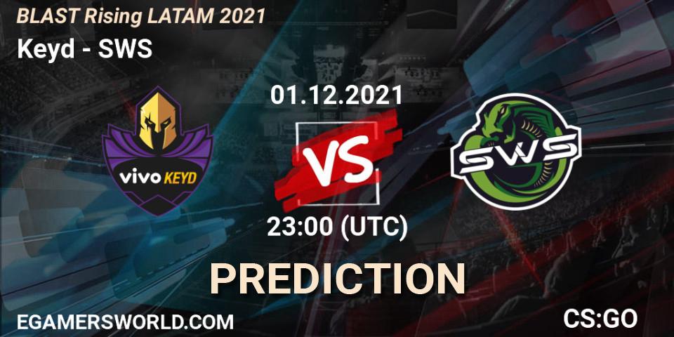 Keyd vs SWS: Betting TIp, Match Prediction. 01.12.21. CS2 (CS:GO), BLAST Rising LATAM 2021