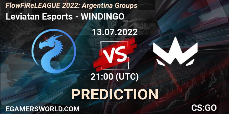 Leviatan Esports vs WINDINGO: Betting TIp, Match Prediction. 13.07.2022 at 21:00. Counter-Strike (CS2), FlowFiReLEAGUE 2022: Argentina Groups