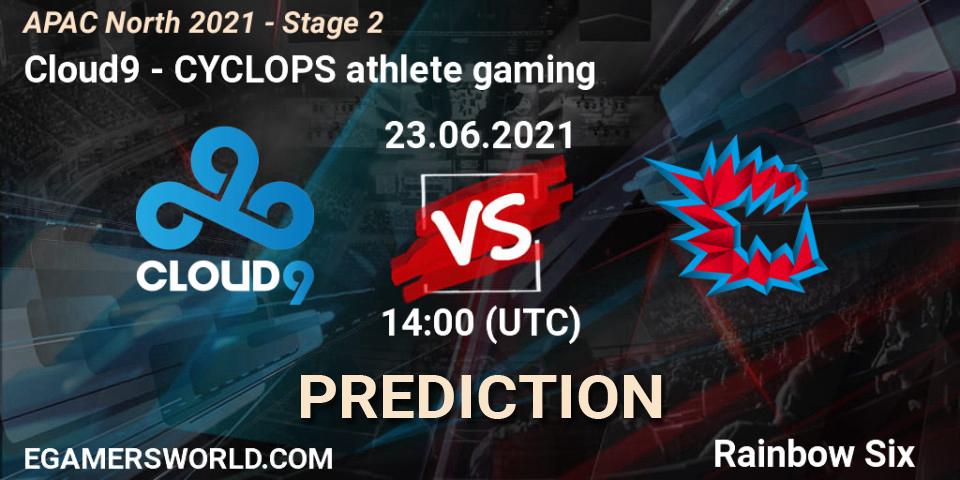Cloud9 vs CYCLOPS athlete gaming: Betting TIp, Match Prediction. 23.06.2021 at 14:00. Rainbow Six, APAC North 2021 - Stage 2