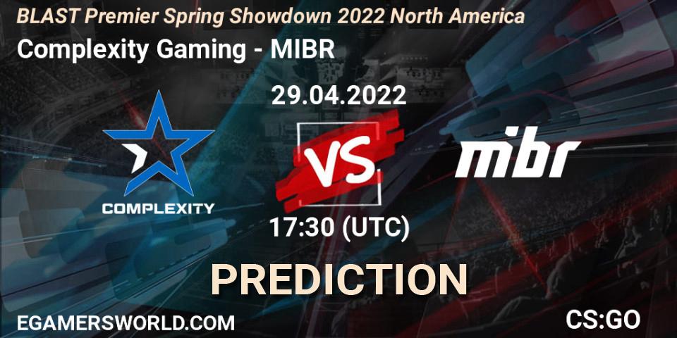 Complexity Gaming vs MIBR: Betting TIp, Match Prediction. 29.04.22. CS2 (CS:GO), BLAST Premier Spring Showdown 2022 North America