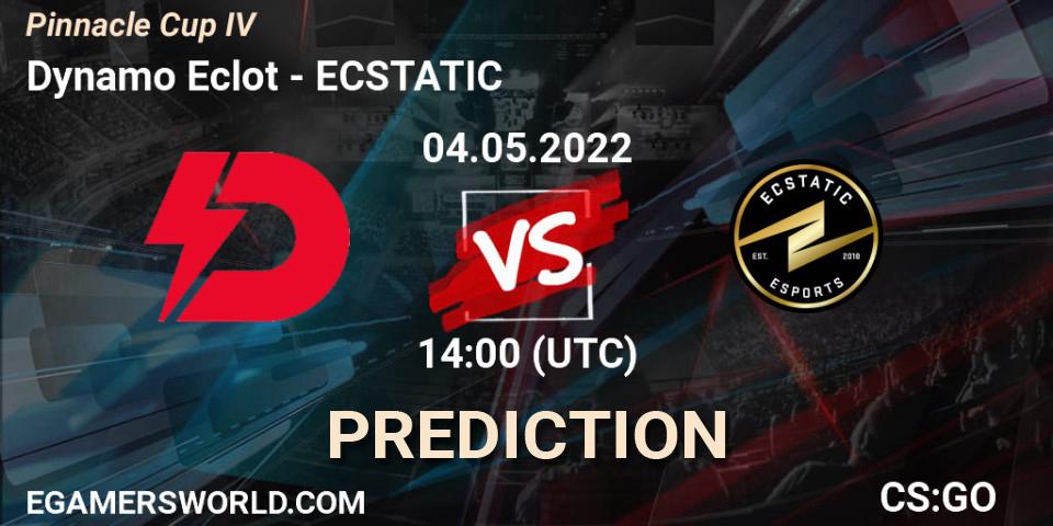 Dynamo Eclot vs ECSTATIC: Betting TIp, Match Prediction. 04.05.2022 at 14:00. Counter-Strike (CS2), Pinnacle Cup #4
