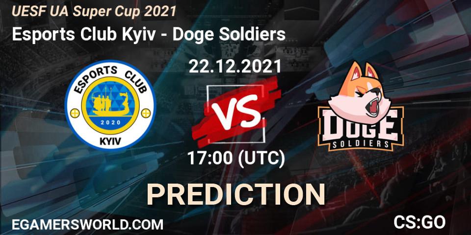 Esports Club Kyiv vs Doge Soldiers: Betting TIp, Match Prediction. 22.12.2021 at 17:00. Counter-Strike (CS2), UESF Ukrainian Super Cup 2021