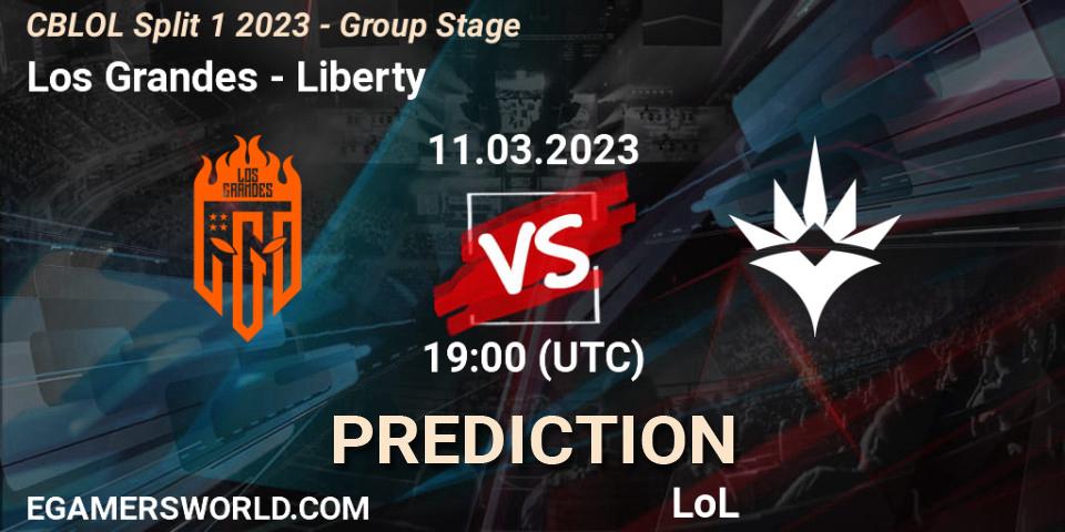 Los Grandes vs Liberty: Betting TIp, Match Prediction. 11.03.2023 at 19:10. LoL, CBLOL Split 1 2023 - Group Stage
