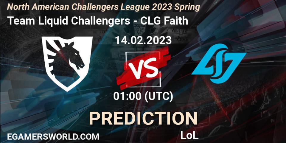 Team Liquid Challengers vs CLG Faith: Betting TIp, Match Prediction. 14.02.23. LoL, NACL 2023 Spring - Group Stage