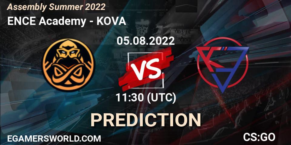 ENCE Academy vs KOVA: Betting TIp, Match Prediction. 05.08.2022 at 11:30. Counter-Strike (CS2), Assembly Summer 2022