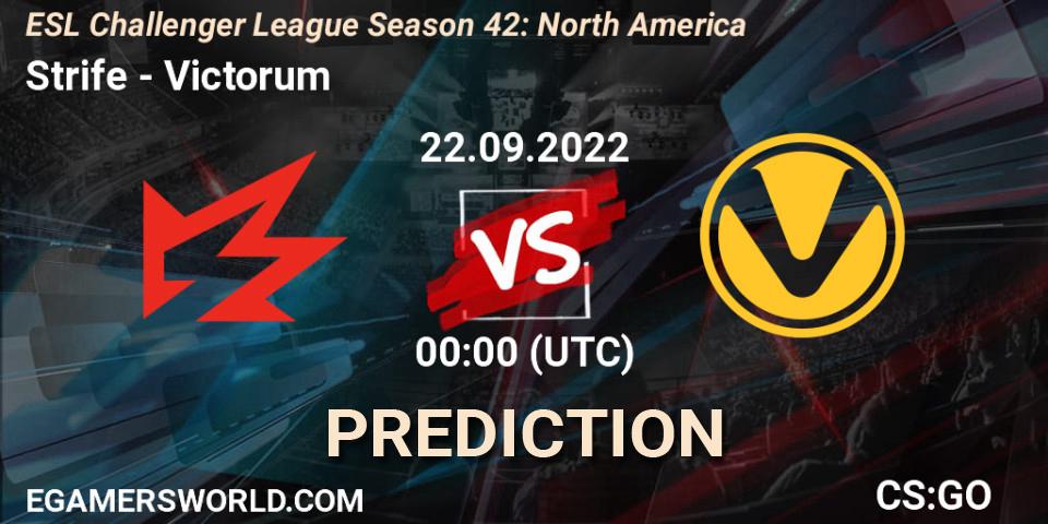 Strife vs Victorum: Betting TIp, Match Prediction. 22.09.22. CS2 (CS:GO), ESL Challenger League Season 42: North America