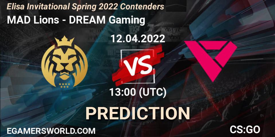 MAD Lions vs DREAM Gaming: Betting TIp, Match Prediction. 12.04.22. CS2 (CS:GO), Elisa Invitational Spring 2022 Contenders