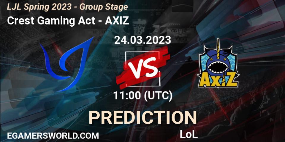 Crest Gaming Act vs AXIZ: Betting TIp, Match Prediction. 24.03.23. LoL, LJL Spring 2023 - Group Stage