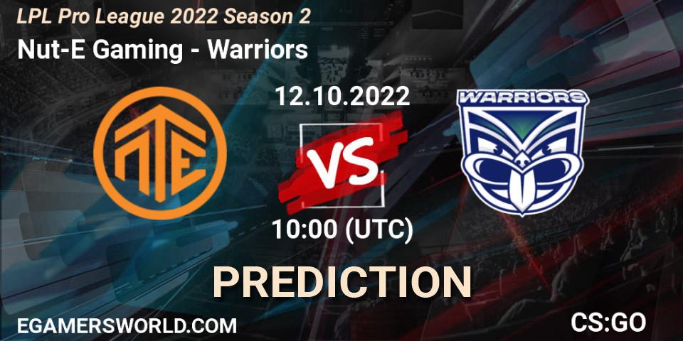 Nut-E Gaming vs Warriors: Betting TIp, Match Prediction. 12.10.22. CS2 (CS:GO), LPL Pro League 2022 Season 2