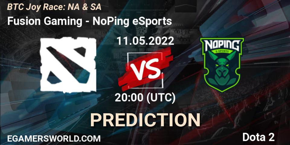 Fusion Gaming vs NoPing eSports: Betting TIp, Match Prediction. 11.05.2022 at 20:20. Dota 2, BTC Joy Race: NA & SA