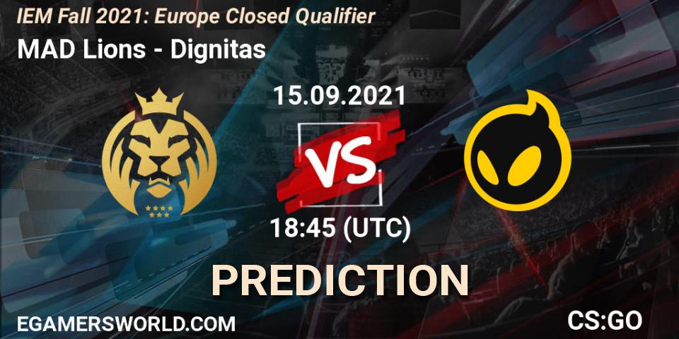 MAD Lions vs Dignitas: Betting TIp, Match Prediction. 15.09.2021 at 18:45. Counter-Strike (CS2), IEM Fall 2021: Europe Closed Qualifier