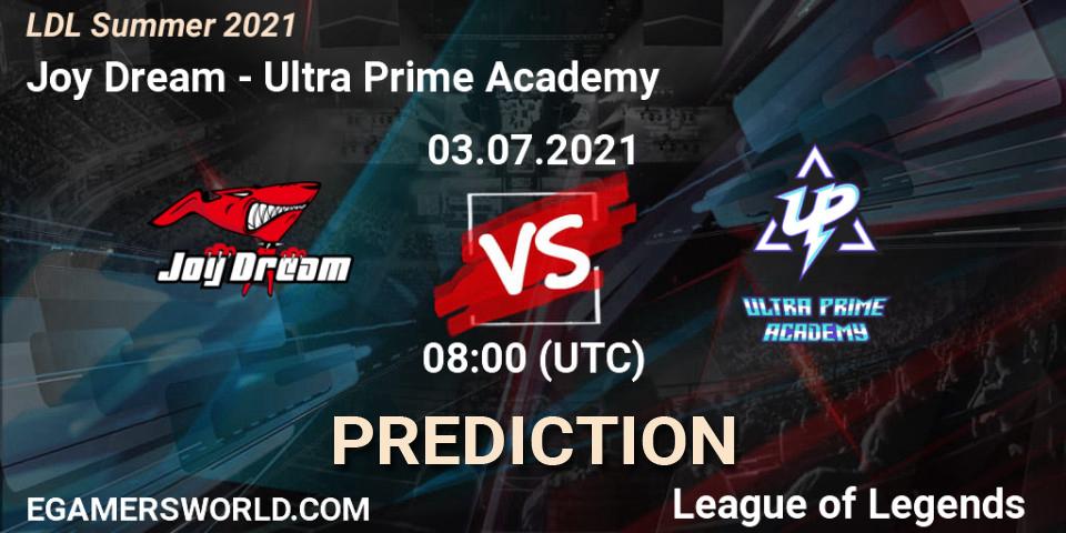 Joy Dream vs Ultra Prime Academy: Betting TIp, Match Prediction. 03.07.2021 at 08:00. LoL, LDL Summer 2021