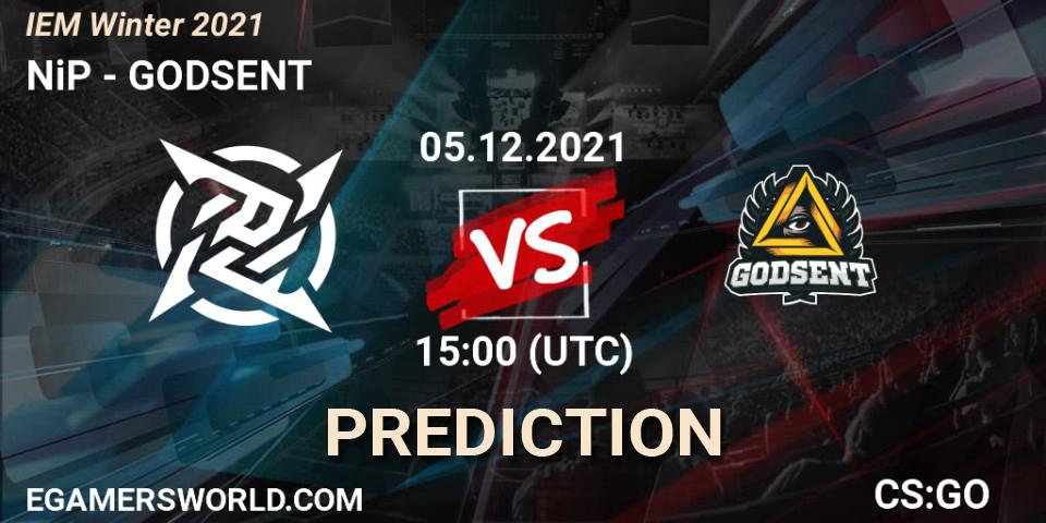 NiP vs GODSENT: Betting TIp, Match Prediction. 05.12.21. CS2 (CS:GO), IEM Winter 2021