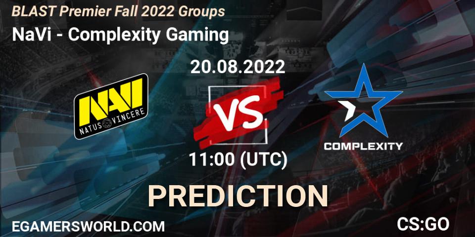 NaVi vs Complexity Gaming: Betting TIp, Match Prediction. 20.08.2022 at 11:00. Counter-Strike (CS2), BLAST Premier Fall 2022 Groups