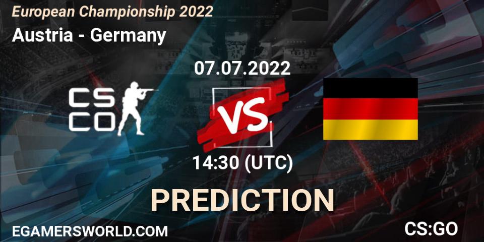 Austria vs Germany: Betting TIp, Match Prediction. 07.07.2022 at 14:30. Counter-Strike (CS2), European Championship 2022