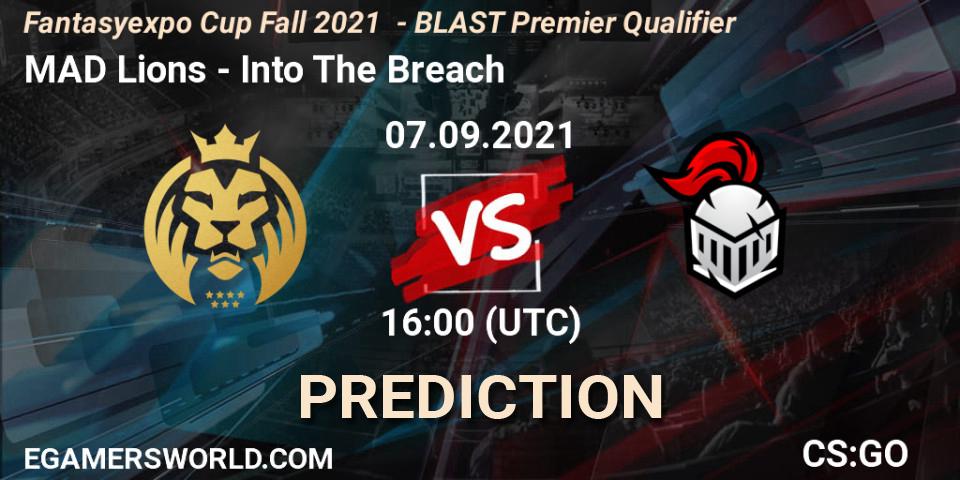 MAD Lions vs Into The Breach: Betting TIp, Match Prediction. 07.09.2021 at 16:30. Counter-Strike (CS2), Fantasyexpo Cup Fall 2021 - BLAST Premier Qualifier
