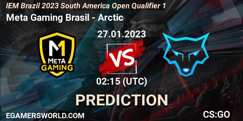 Meta Gaming Brasil vs Arctic: Betting TIp, Match Prediction. 27.01.2023 at 19:30. Counter-Strike (CS2), IEM Brazil Rio 2023 South America Open Qualifier 1