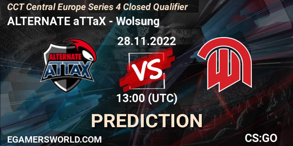 ALTERNATE aTTaX vs Wolsung: Betting TIp, Match Prediction. 28.11.22. CS2 (CS:GO), CCT Central Europe Series 4 Closed Qualifier