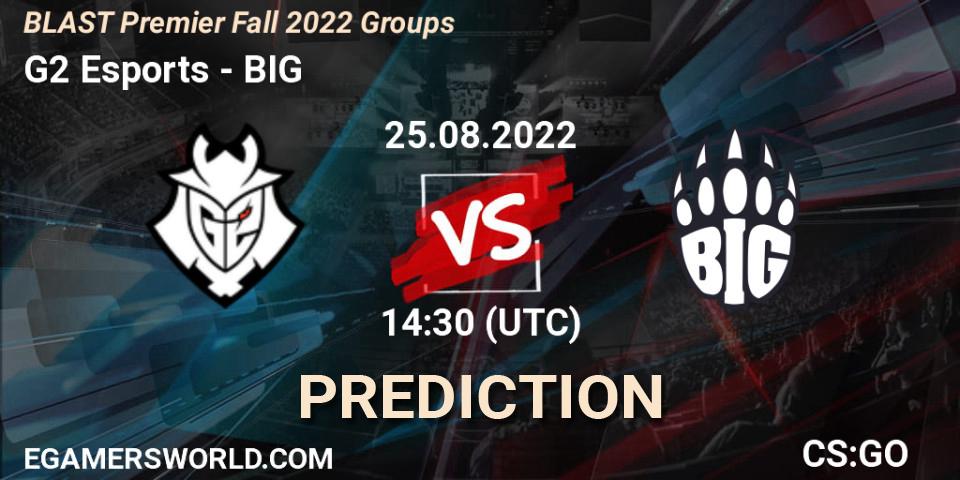 G2 Esports vs BIG: Betting TIp, Match Prediction. 25.08.22. CS2 (CS:GO), BLAST Premier Fall 2022 Groups