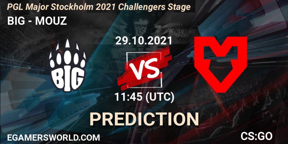 BIG vs MOUZ: Betting TIp, Match Prediction. 29.10.21. CS2 (CS:GO), PGL Major Stockholm 2021 Challengers Stage