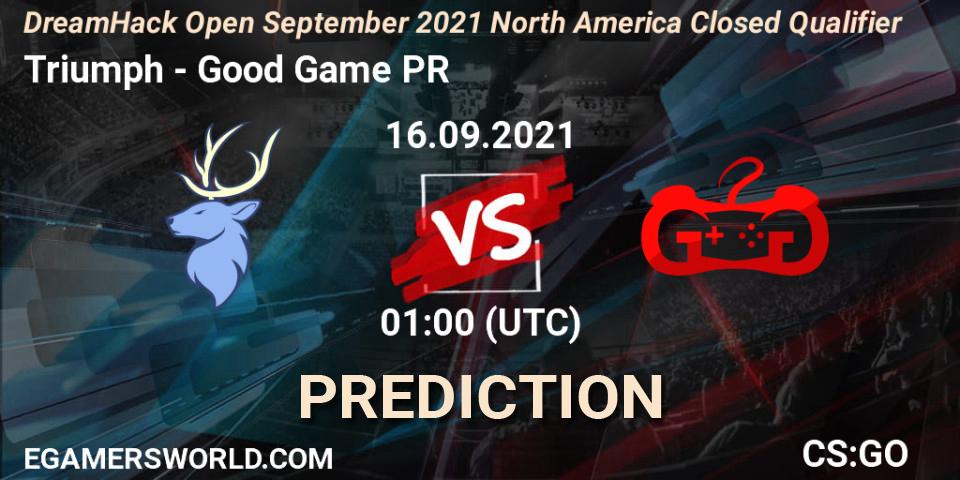 Triumph vs Good Game PR: Betting TIp, Match Prediction. 15.09.21. CS2 (CS:GO), DreamHack Open September 2021 North America Closed Qualifier