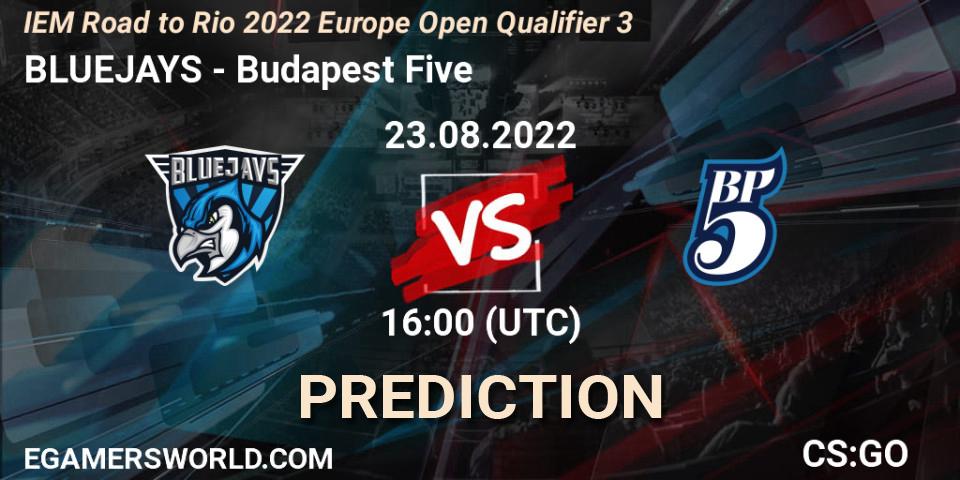 BLUEJAYS vs Budapest Five: Betting TIp, Match Prediction. 23.08.22. CS2 (CS:GO), IEM Road to Rio 2022 Europe Open Qualifier 3