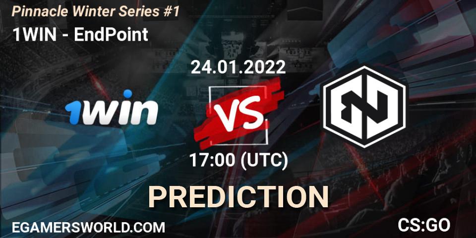 1WIN vs EndPoint: Betting TIp, Match Prediction. 24.01.2022 at 17:00. Counter-Strike (CS2), Pinnacle Winter Series #1