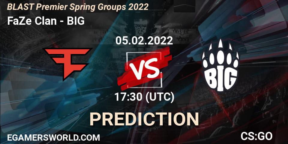 FaZe Clan vs BIG: Betting TIp, Match Prediction. 05.02.22. CS2 (CS:GO), BLAST Premier Spring Groups 2022