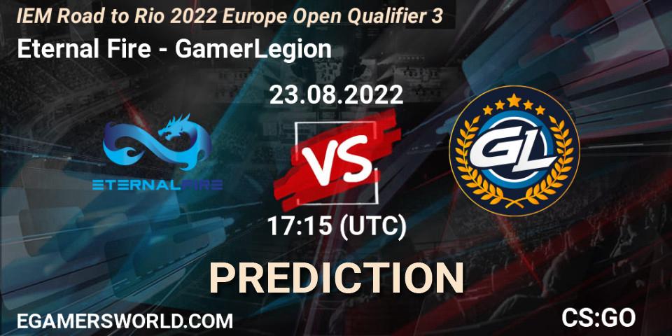 Eternal Fire vs GamerLegion: Betting TIp, Match Prediction. 23.08.22. CS2 (CS:GO), IEM Road to Rio 2022 Europe Open Qualifier 3