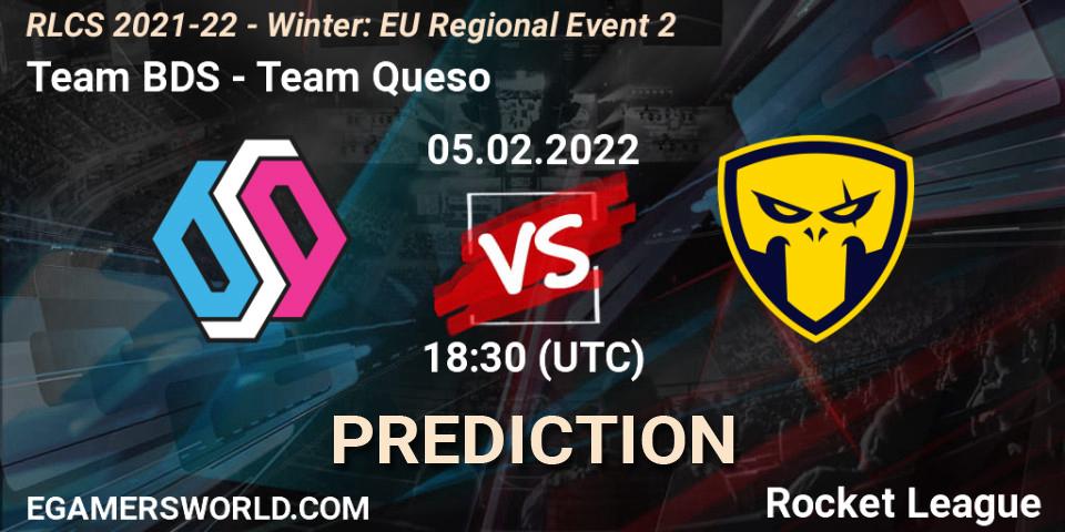 Team BDS vs Team Queso: Betting TIp, Match Prediction. 05.02.2022 at 18:30. Rocket League, RLCS 2021-22 - Winter: EU Regional Event 2